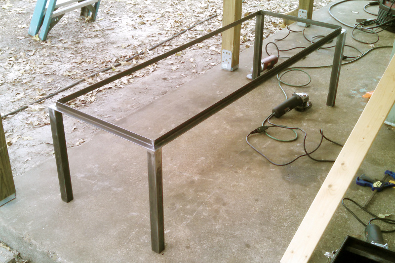 Angle on sale iron table